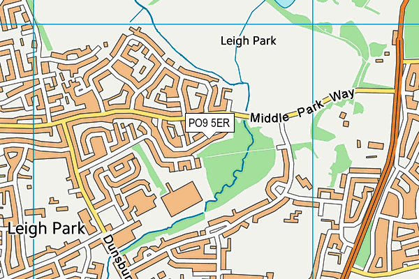 PO9 5ER map - OS VectorMap District (Ordnance Survey) PO9 5ER map - OS VectorMap District (Ordnance Survey)