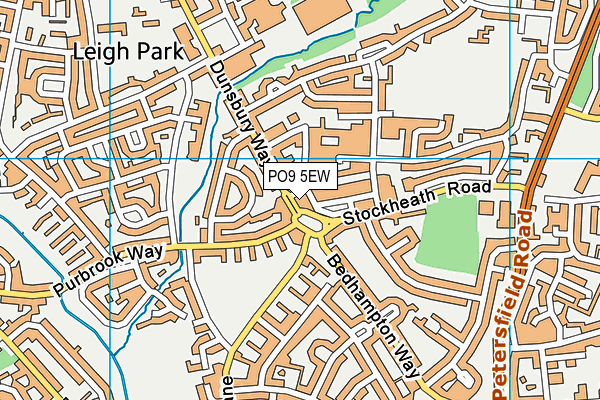 PO9 5EW map - OS VectorMap District (Ordnance Survey) PO9 5EW map - OS VectorMap District (Ordnance Survey)