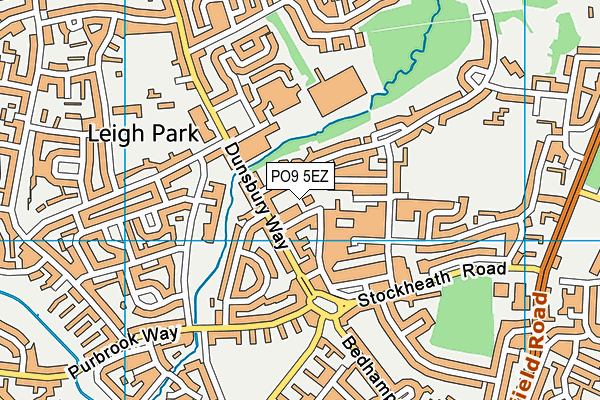 PO9 5EZ map - OS VectorMap District (Ordnance Survey) PO9 5EZ map - OS VectorMap District (Ordnance Survey)