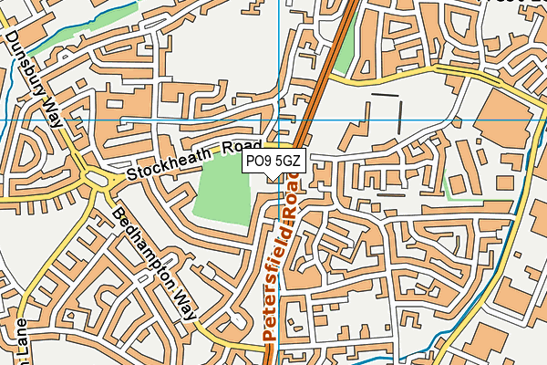 PO9 5GZ map - OS VectorMap District (Ordnance Survey) PO9 5GZ map - OS VectorMap District (Ordnance Survey)