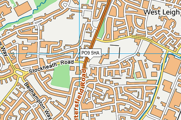 PO9 5HA map - OS VectorMap District (Ordnance Survey) PO9 5HA map - OS VectorMap District (Ordnance Survey)