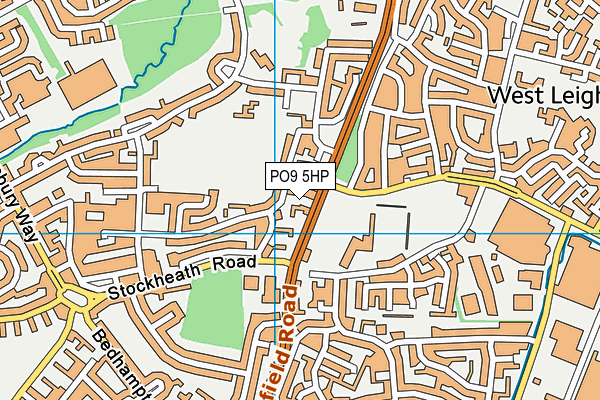PO9 5HP map - OS VectorMap District (Ordnance Survey) PO9 5HP map - OS VectorMap District (Ordnance Survey)