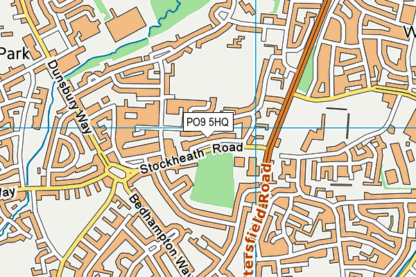 PO9 5HQ map - OS VectorMap District (Ordnance Survey) PO9 5HQ map - OS VectorMap District (Ordnance Survey)