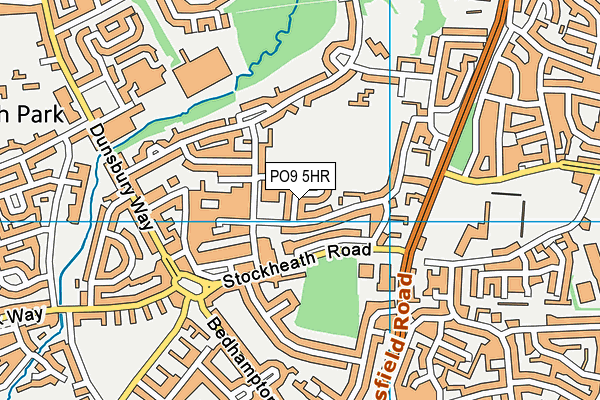 PO9 5HR map - OS VectorMap District (Ordnance Survey) PO9 5HR map - OS VectorMap District (Ordnance Survey)