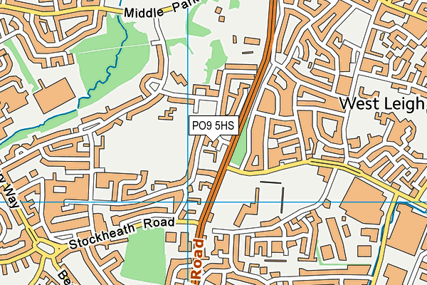 PO9 5HS map - OS VectorMap District (Ordnance Survey) PO9 5HS map - OS VectorMap District (Ordnance Survey)