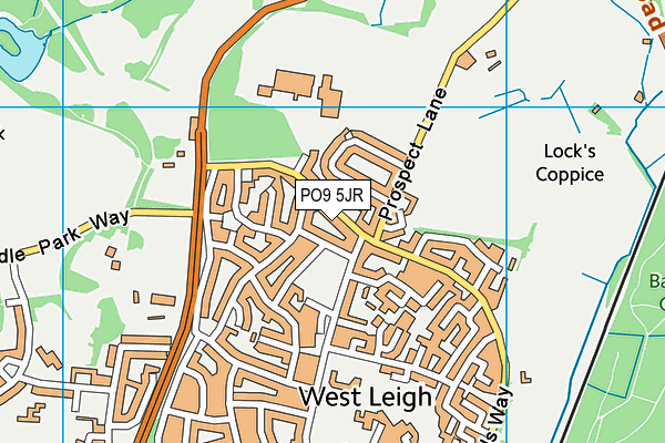 PO9 5JR map - OS VectorMap District (Ordnance Survey) PO9 5JR map - OS VectorMap District (Ordnance Survey)