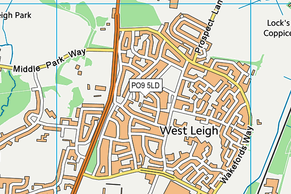 PO9 5LD map - OS VectorMap District (Ordnance Survey) PO9 5LD map - OS VectorMap District (Ordnance Survey)