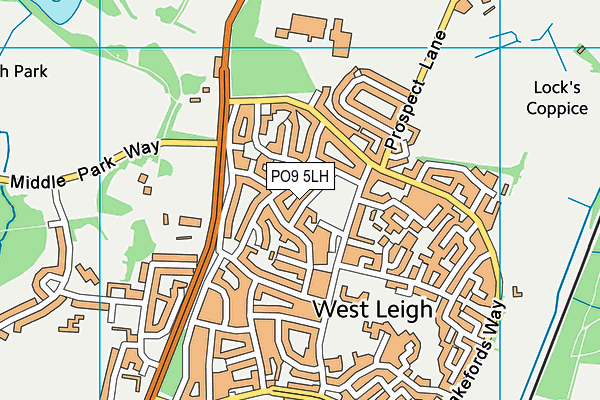 PO9 5LH map - OS VectorMap District (Ordnance Survey) PO9 5LH map - OS VectorMap District (Ordnance Survey)