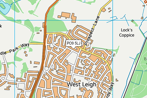 PO9 5LJ map - OS VectorMap District (Ordnance Survey) PO9 5LJ map - OS VectorMap District (Ordnance Survey)