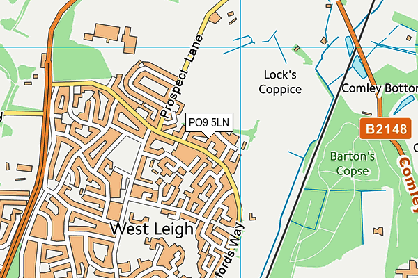 PO9 5LN map - OS VectorMap District (Ordnance Survey) PO9 5LN map - OS VectorMap District (Ordnance Survey)