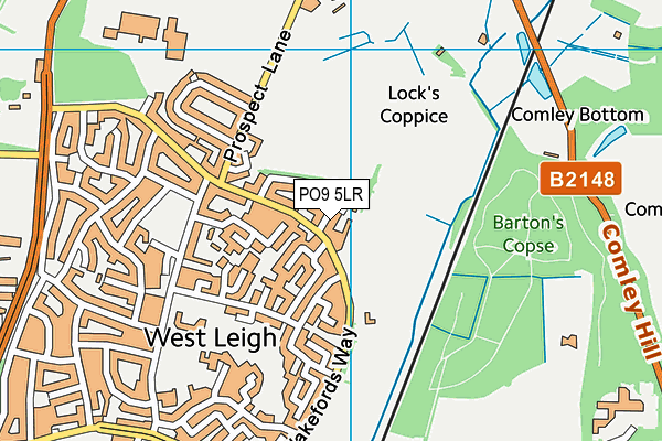 PO9 5LR map - OS VectorMap District (Ordnance Survey) PO9 5LR map - OS VectorMap District (Ordnance Survey)