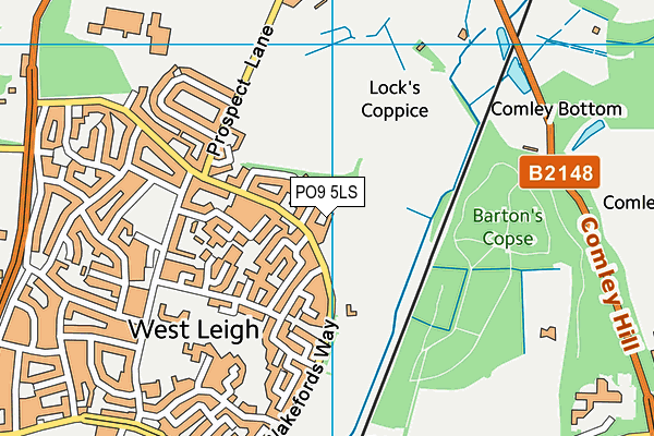 PO9 5LS map - OS VectorMap District (Ordnance Survey) PO9 5LS map - OS VectorMap District (Ordnance Survey)