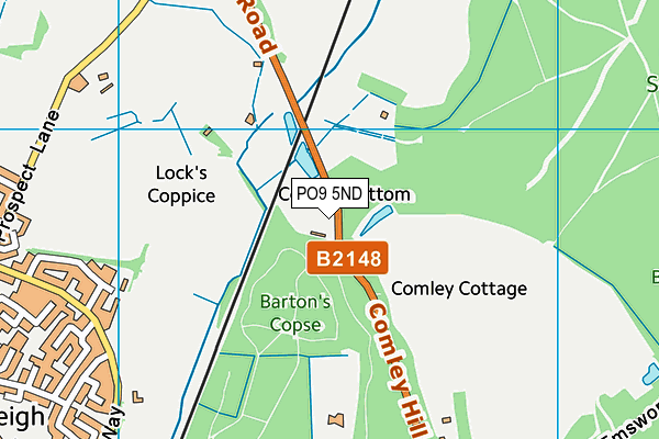 PO9 5ND map - OS VectorMap District (Ordnance Survey) PO9 5ND map - OS VectorMap District (Ordnance Survey)