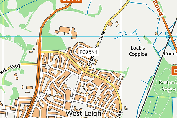 PO9 5NH map - OS VectorMap District (Ordnance Survey) PO9 5NH map - OS VectorMap District (Ordnance Survey)