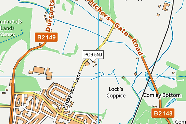PO9 5NJ map - OS VectorMap District (Ordnance Survey) PO9 5NJ map - OS VectorMap District (Ordnance Survey)