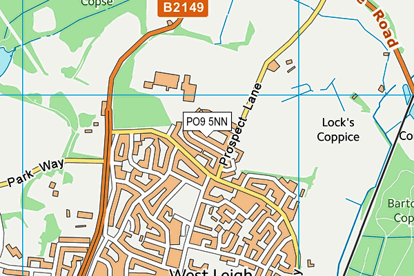PO9 5NN map - OS VectorMap District (Ordnance Survey)