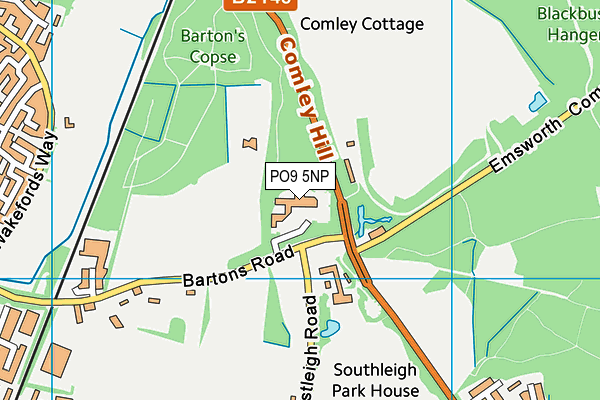 PO9 5NP map - OS VectorMap District (Ordnance Survey) PO9 5NP map - OS VectorMap District (Ordnance Survey)