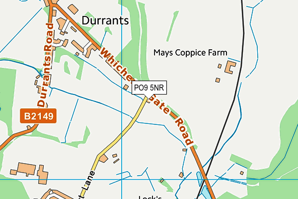 PO9 5NR map - OS VectorMap District (Ordnance Survey) PO9 5NR map - OS VectorMap District (Ordnance Survey)
