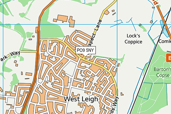 PO9 5NY map - OS VectorMap District (Ordnance Survey) PO9 5NY map - OS VectorMap District (Ordnance Survey)