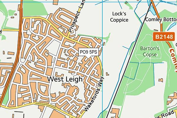 PO9 5PS map - OS VectorMap District (Ordnance Survey) PO9 5PS map - OS VectorMap District (Ordnance Survey)