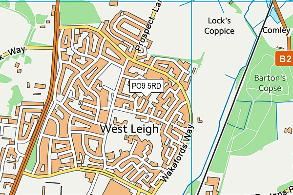 PO9 5RD map - OS VectorMap District (Ordnance Survey) PO9 5RD map - OS VectorMap District (Ordnance Survey)