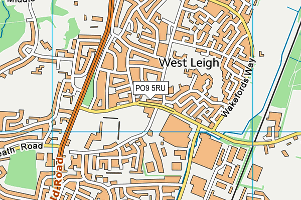 PO9 5RU map - OS VectorMap District (Ordnance Survey) PO9 5RU map - OS VectorMap District (Ordnance Survey)