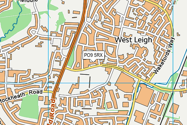 PO9 5RX map - OS VectorMap District (Ordnance Survey) PO9 5RX map - OS VectorMap District (Ordnance Survey)