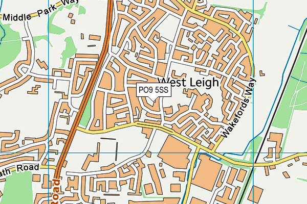 PO9 5SS map - OS VectorMap District (Ordnance Survey) PO9 5SS map - OS VectorMap District (Ordnance Survey)