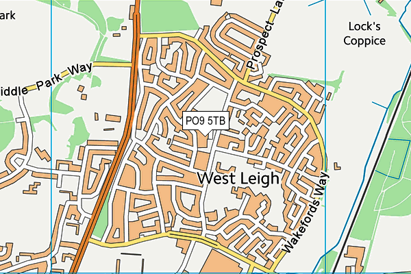 PO9 5TB map - OS VectorMap District (Ordnance Survey) PO9 5TB map - OS VectorMap District (Ordnance Survey)