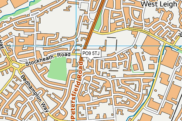 PO9 5TJ map - OS VectorMap District (Ordnance Survey) PO9 5TJ map - OS VectorMap District (Ordnance Survey)