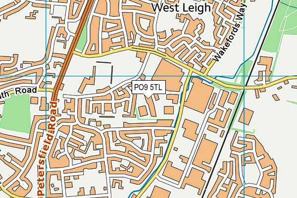 PO9 5TL map - OS VectorMap District (Ordnance Survey) PO9 5TL map - OS VectorMap District (Ordnance Survey)