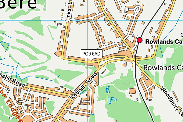 PO9 6AD map - OS VectorMap District (Ordnance Survey) PO9 6AD map - OS VectorMap District (Ordnance Survey)