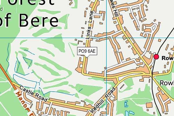 PO9 6AE map - OS VectorMap District (Ordnance Survey) PO9 6AE map - OS VectorMap District (Ordnance Survey)