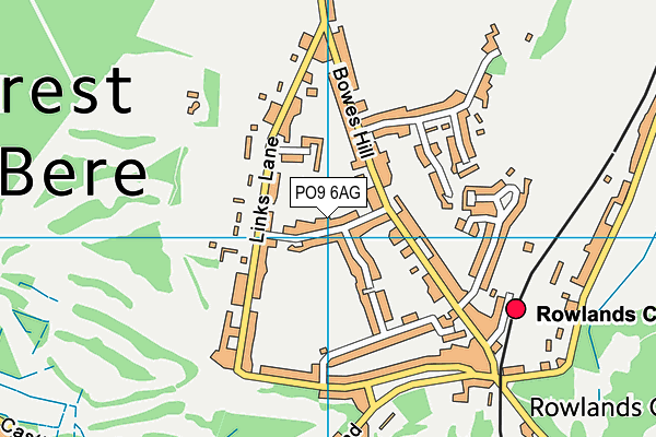 PO9 6AG map - OS VectorMap District (Ordnance Survey) PO9 6AG map - OS VectorMap District (Ordnance Survey)