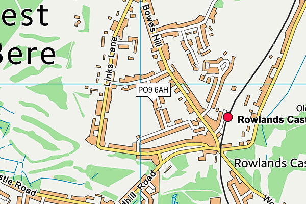 PO9 6AH map - OS VectorMap District (Ordnance Survey) PO9 6AH map - OS VectorMap District (Ordnance Survey)