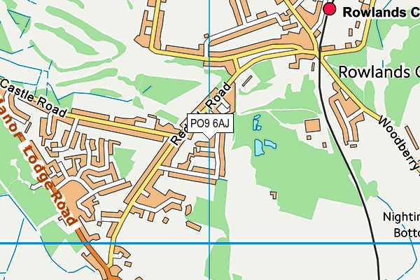 PO9 6AJ map - OS VectorMap District (Ordnance Survey) PO9 6AJ map - OS VectorMap District (Ordnance Survey)