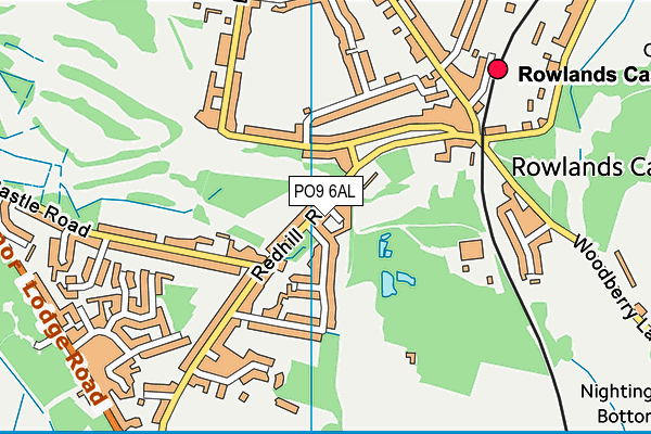 PO9 6AL map - OS VectorMap District (Ordnance Survey) PO9 6AL map - OS VectorMap District (Ordnance Survey)