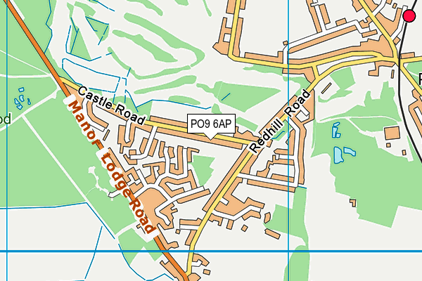 PO9 6AP map - OS VectorMap District (Ordnance Survey) PO9 6AP map - OS VectorMap District (Ordnance Survey)
