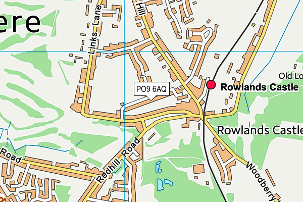 PO9 6AQ map - OS VectorMap District (Ordnance Survey)