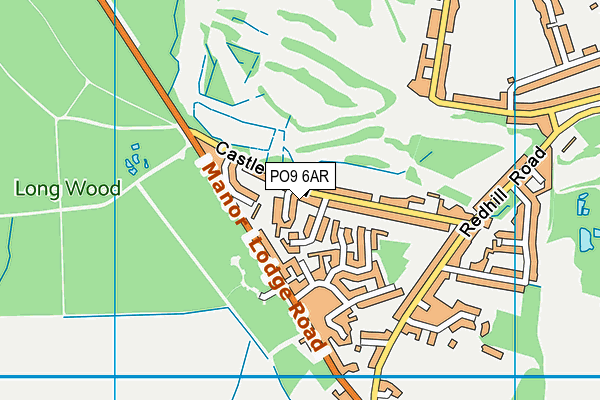 PO9 6AR map - OS VectorMap District (Ordnance Survey) PO9 6AR map - OS VectorMap District (Ordnance Survey)