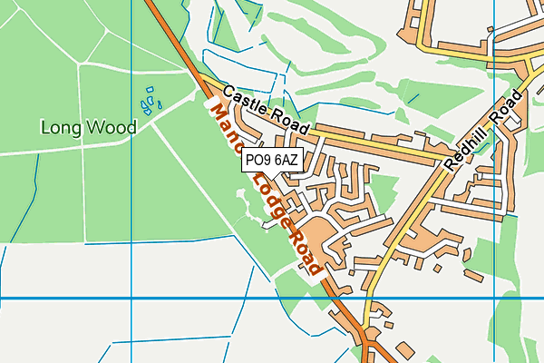 PO9 6AZ map - OS VectorMap District (Ordnance Survey) PO9 6AZ map - OS VectorMap District (Ordnance Survey)