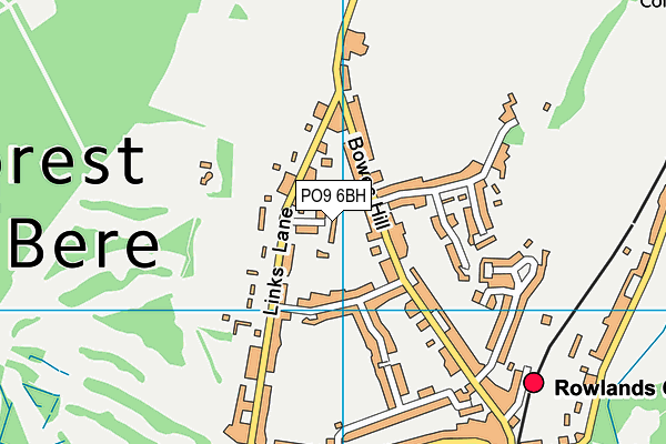 PO9 6BH map - OS VectorMap District (Ordnance Survey) PO9 6BH map - OS VectorMap District (Ordnance Survey)