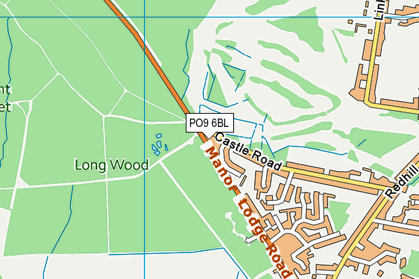 PO9 6BL map - OS VectorMap District (Ordnance Survey) PO9 6BL map - OS VectorMap District (Ordnance Survey)