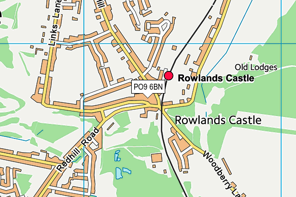 PO9 6BN map - OS VectorMap District (Ordnance Survey)