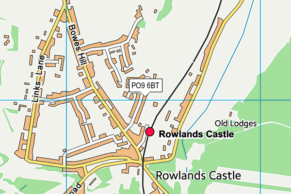 PO9 6BT map - OS VectorMap District (Ordnance Survey) PO9 6BT map - OS VectorMap District (Ordnance Survey)