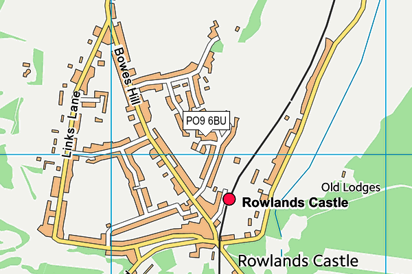PO9 6BU map - OS VectorMap District (Ordnance Survey)