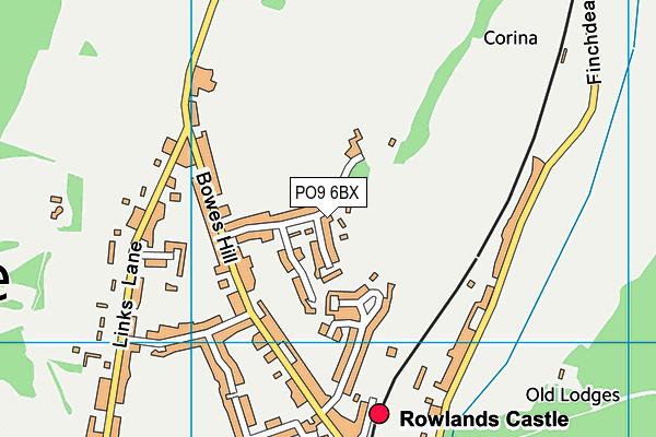 PO9 6BX map - OS VectorMap District (Ordnance Survey) PO9 6BX map - OS VectorMap District (Ordnance Survey)