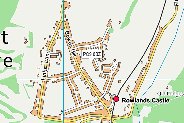 PO9 6BZ map - OS VectorMap District (Ordnance Survey) PO9 6BZ map - OS VectorMap District (Ordnance Survey)
