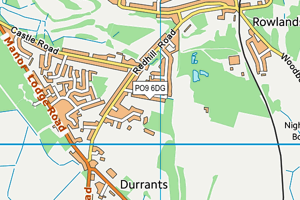 PO9 6DG map - OS VectorMap District (Ordnance Survey) PO9 6DG map - OS VectorMap District (Ordnance Survey)