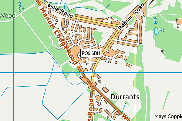 PO9 6DH map - OS VectorMap District (Ordnance Survey) PO9 6DH map - OS VectorMap District (Ordnance Survey)